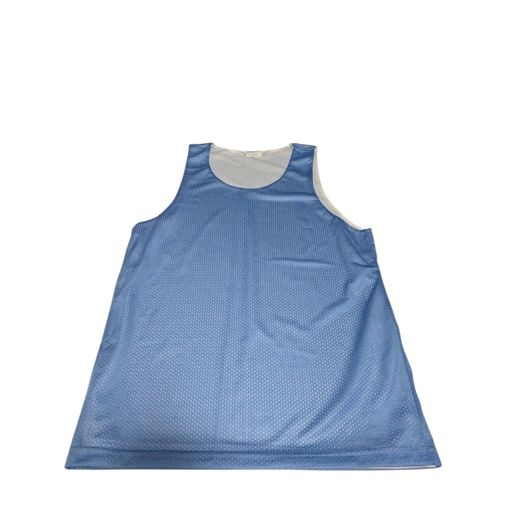 Sport Tek Blue/White Reversible Jersey Shirt Sleeveless Mens Med